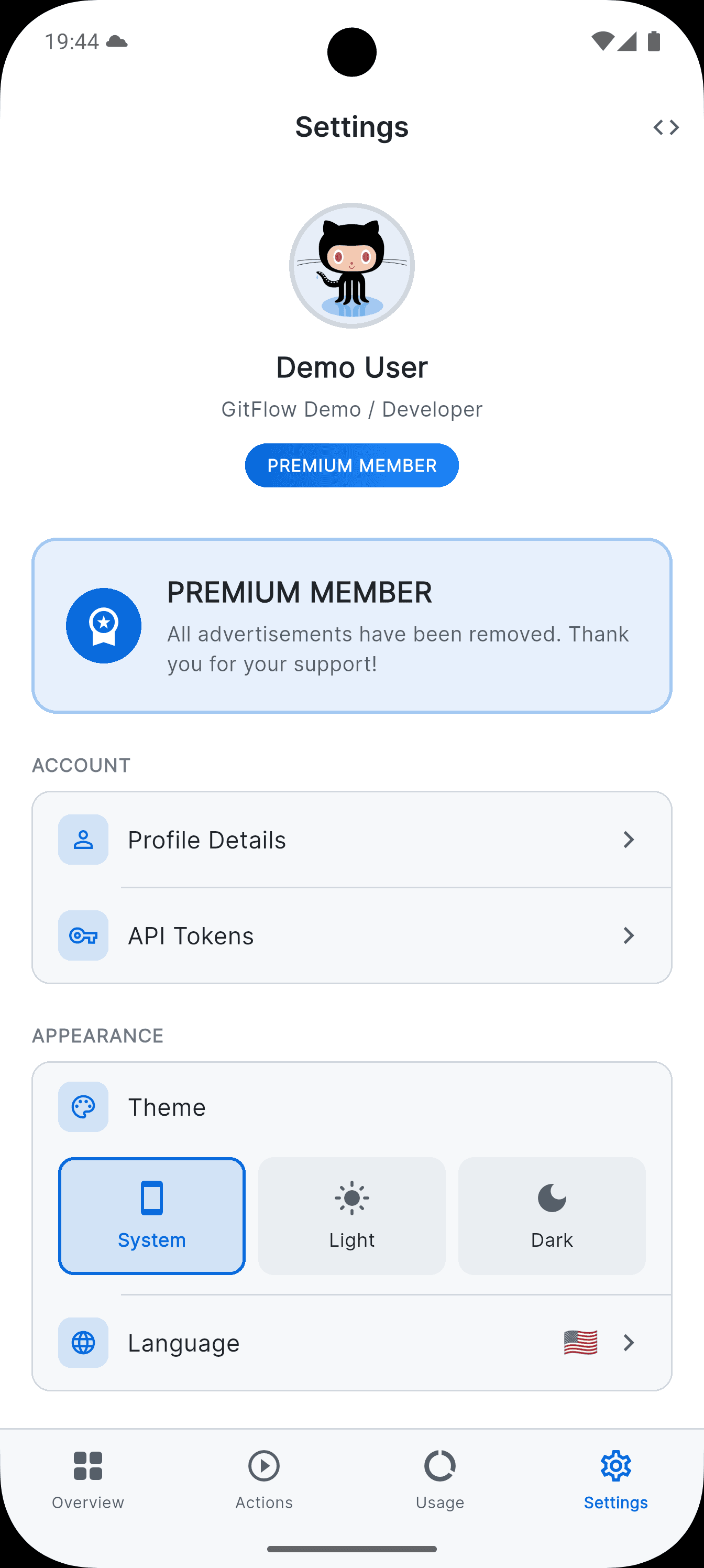 GitFlow - Application de gestion des actions Git screenshot 1