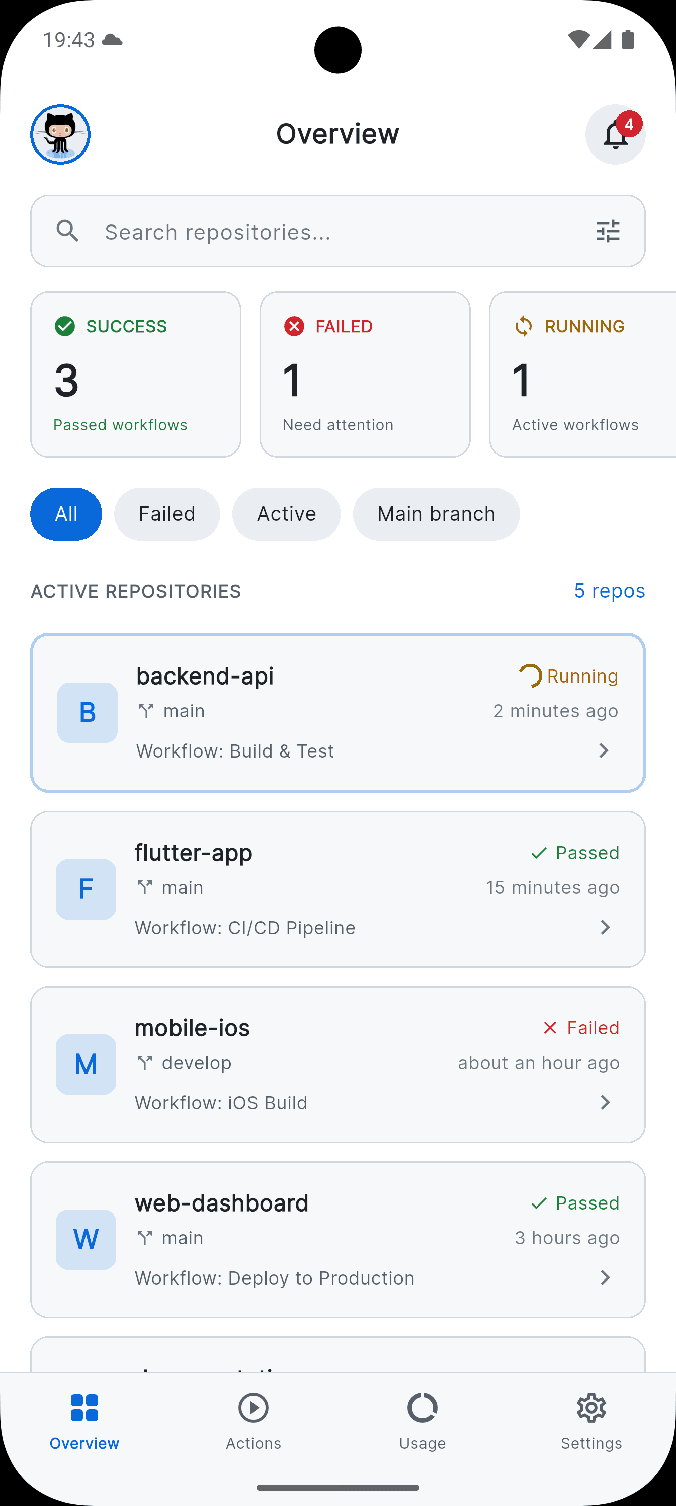 GitFlow - Application de gestion des actions Git screenshot 2