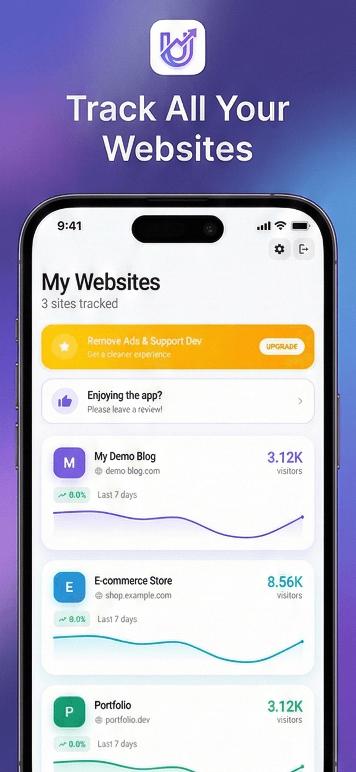Umami Dashboard - Application de gestion pour Umami Analytics screenshot 2